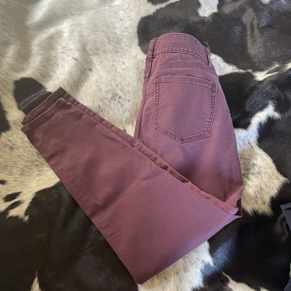 Lane Bryant Size 16 Maroon High Rise Skinny Flex Magic Waistband Jeans Stretch‎